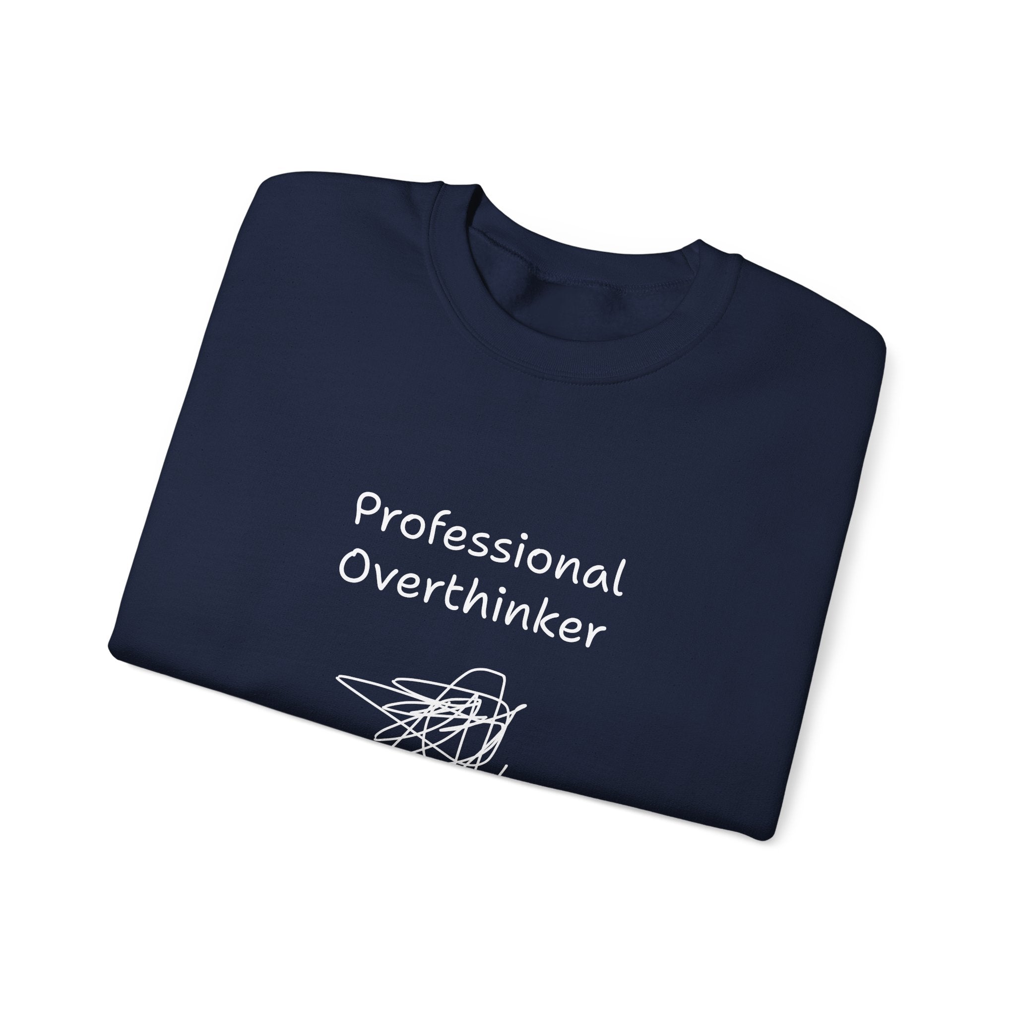 Sweatshirt — "Professional Overthinker" Minimal Graphic Crewneck