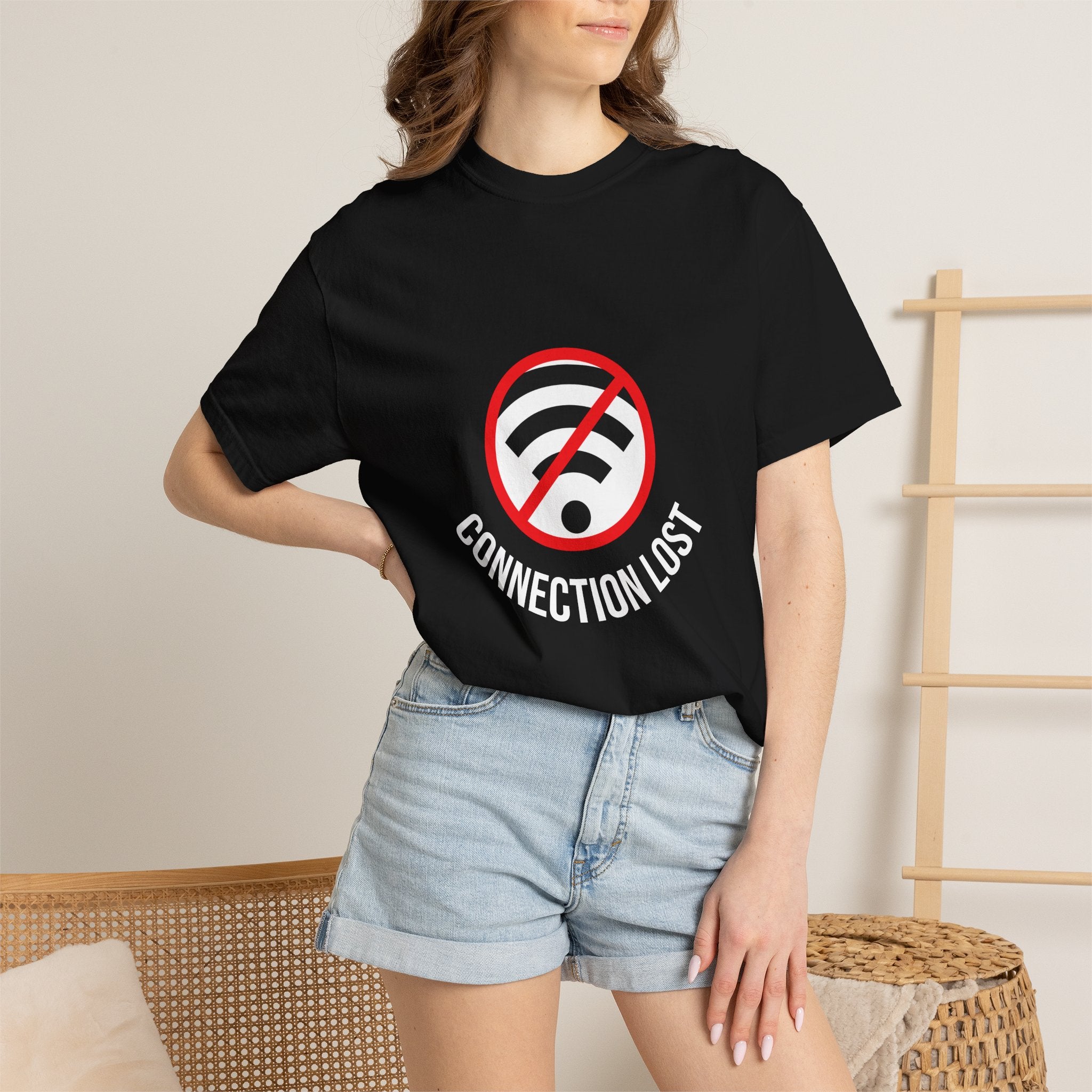 Connection Lost T-Shirt — Retro No WiFi Graphic Tee