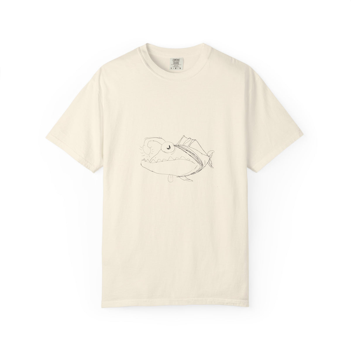 Graphic T-Shirt — Minimal Angler Fish Illustration Tee