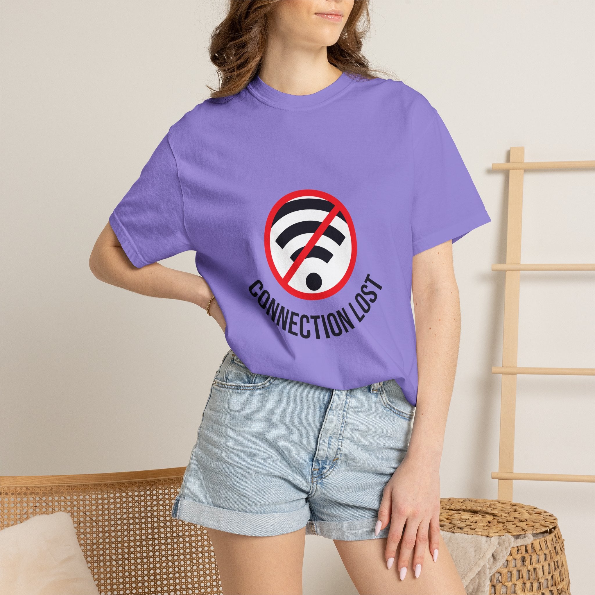 Connection Lost T-Shirt — Retro No WiFi Graphic Tee