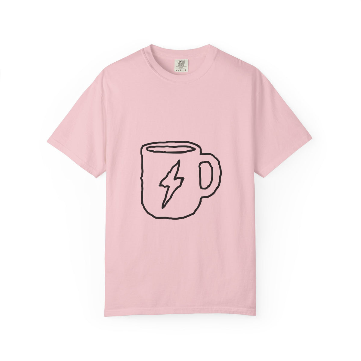 Coffee Bolt T-Shirt — Minimal Hand-Drawn Mug Graphic