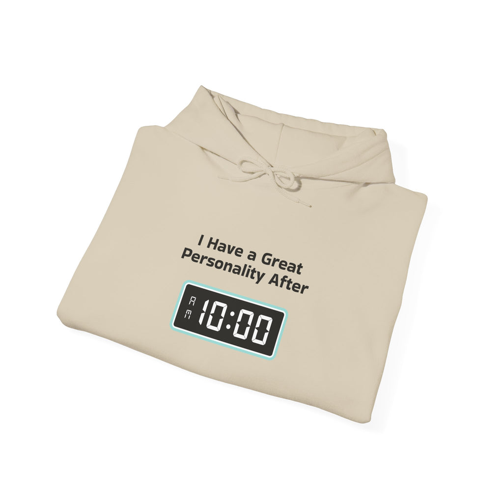 Hoodie — “I Have a Great Perspective” Alarm Clock Graphic Hoodie (10:00)