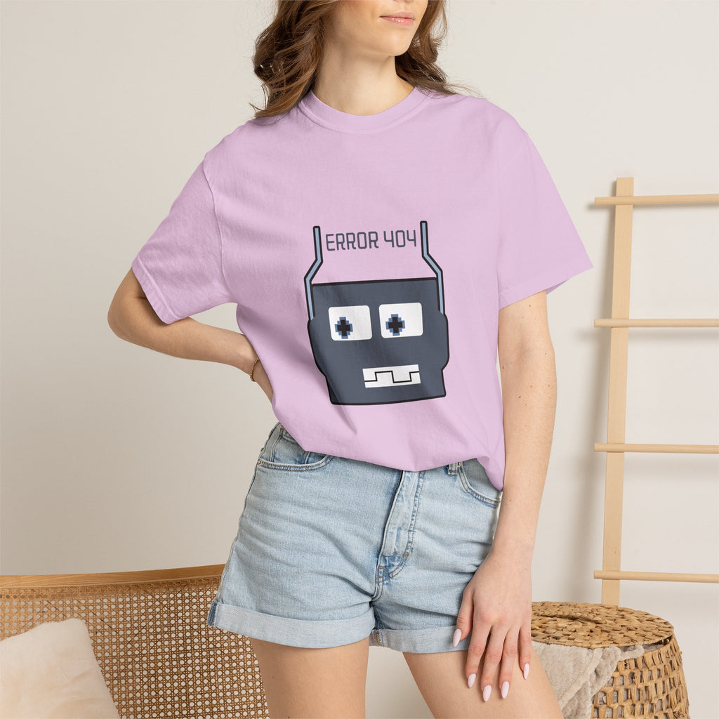 Error 404 Robot T-Shirt — Retro Tech Graphic Tee