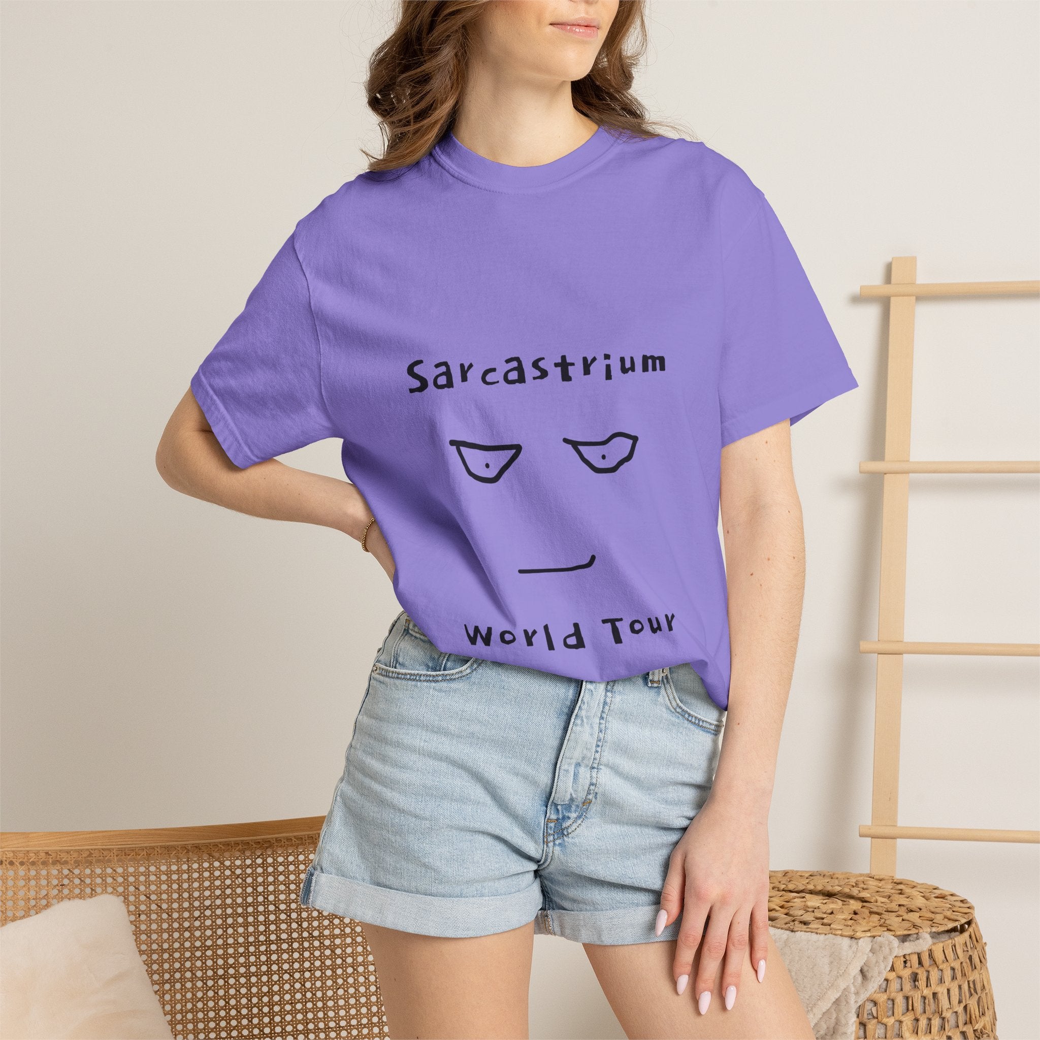 Sarcastrium World Tour T-Shirt — Funny Sarcastic Face Tee