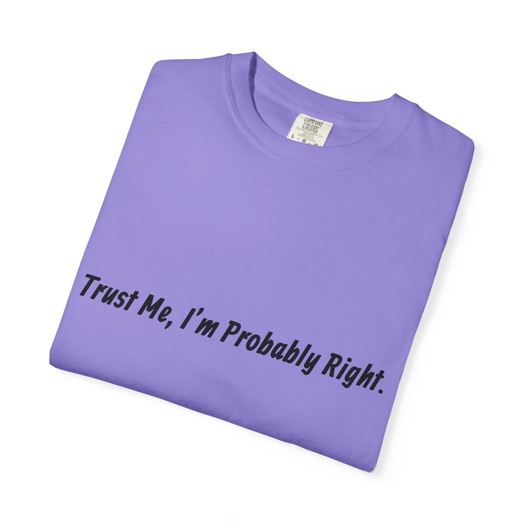 Trust Me I'm Probably Right T-Shirt — Funny Sarcastic Graphic Tee