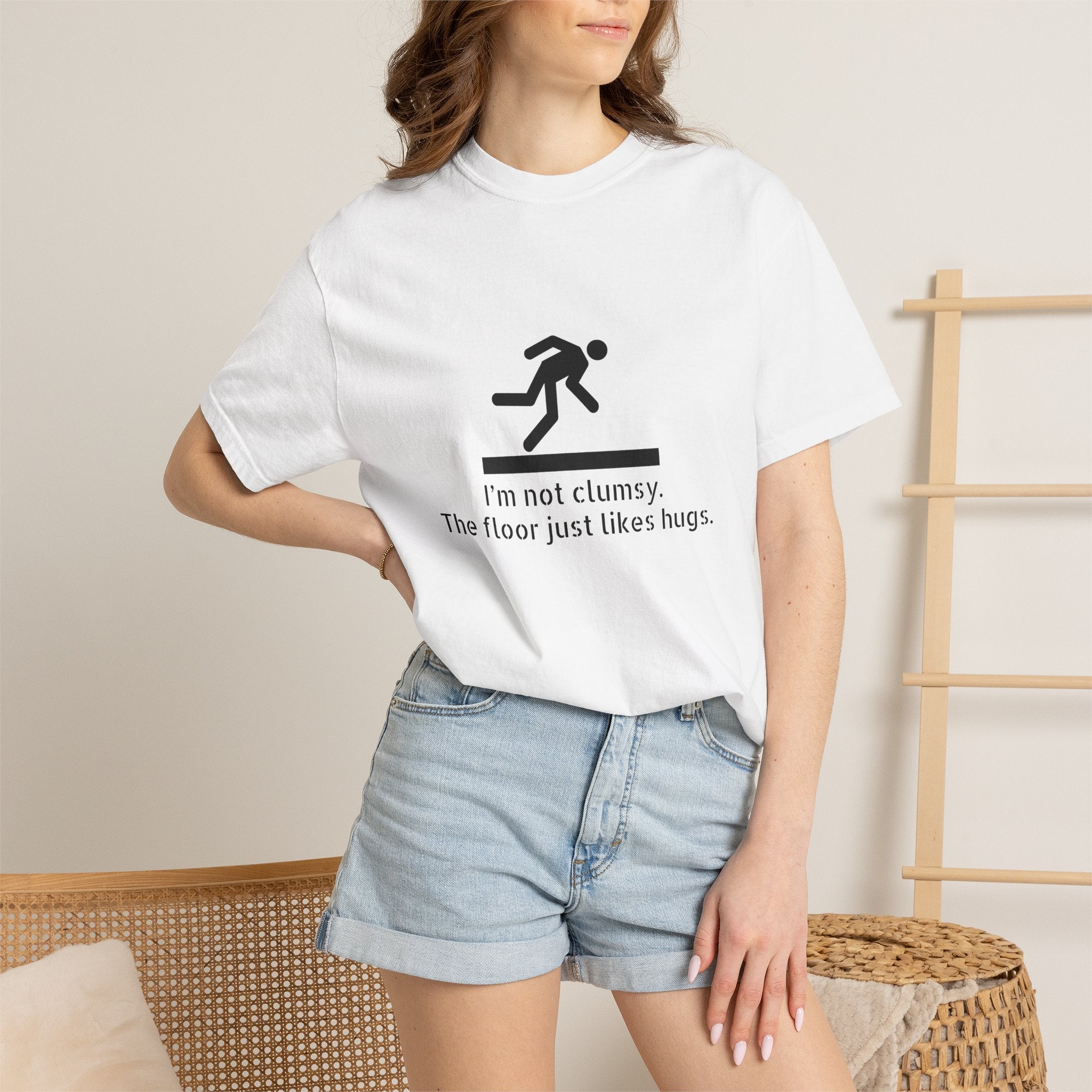 Funny "I'm Not Clumsy, The Floor Just Likes Hugs" T-Shirt