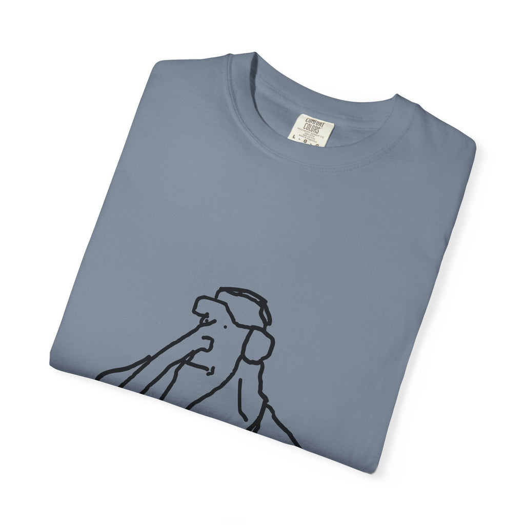 Elephant Line Art T-Shirt — Minimalist Elephant Sketch Tee
