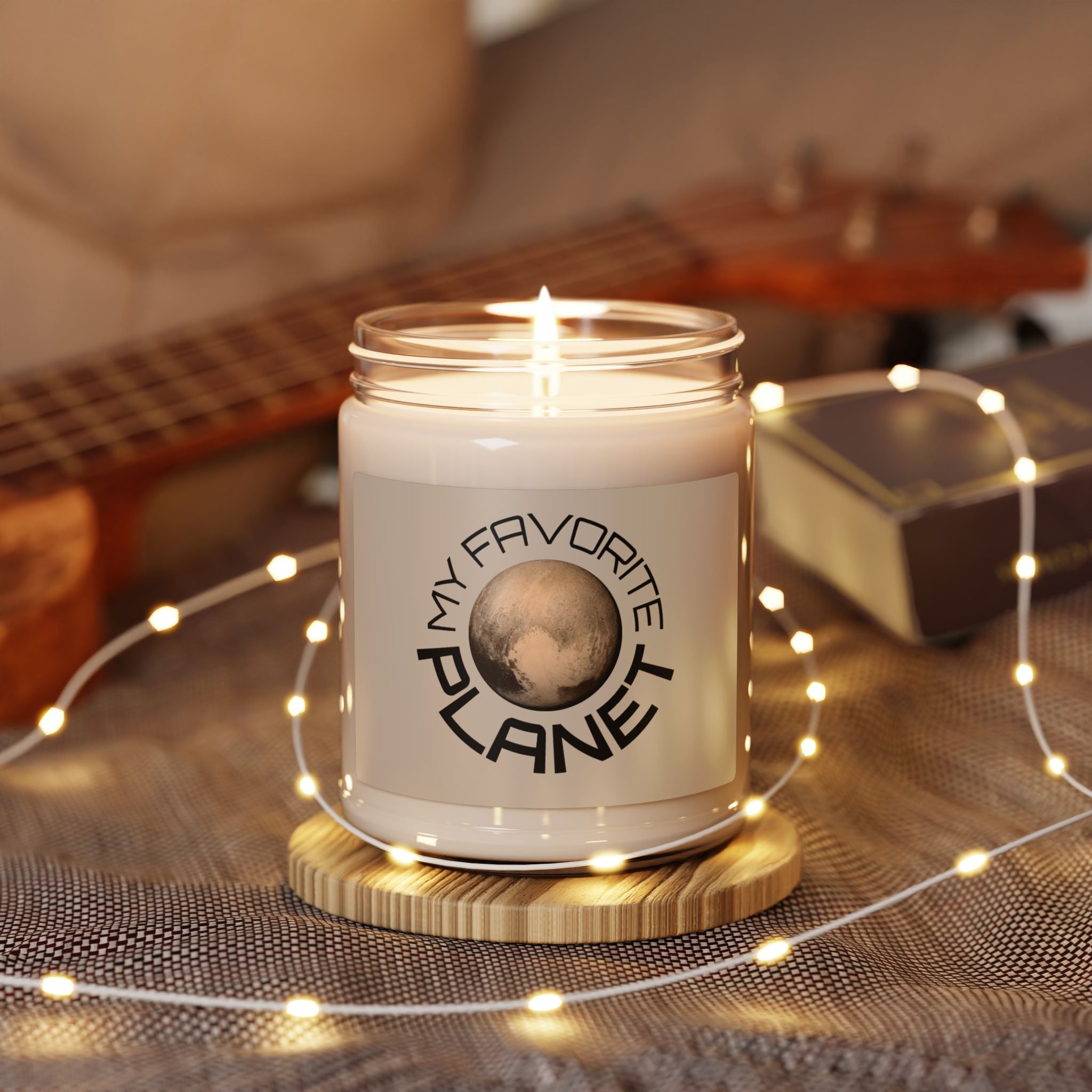 Scented Soy Candle (9 oz) — 'My Favorite Planet' Earthy Aromas, Cozy Home Gift