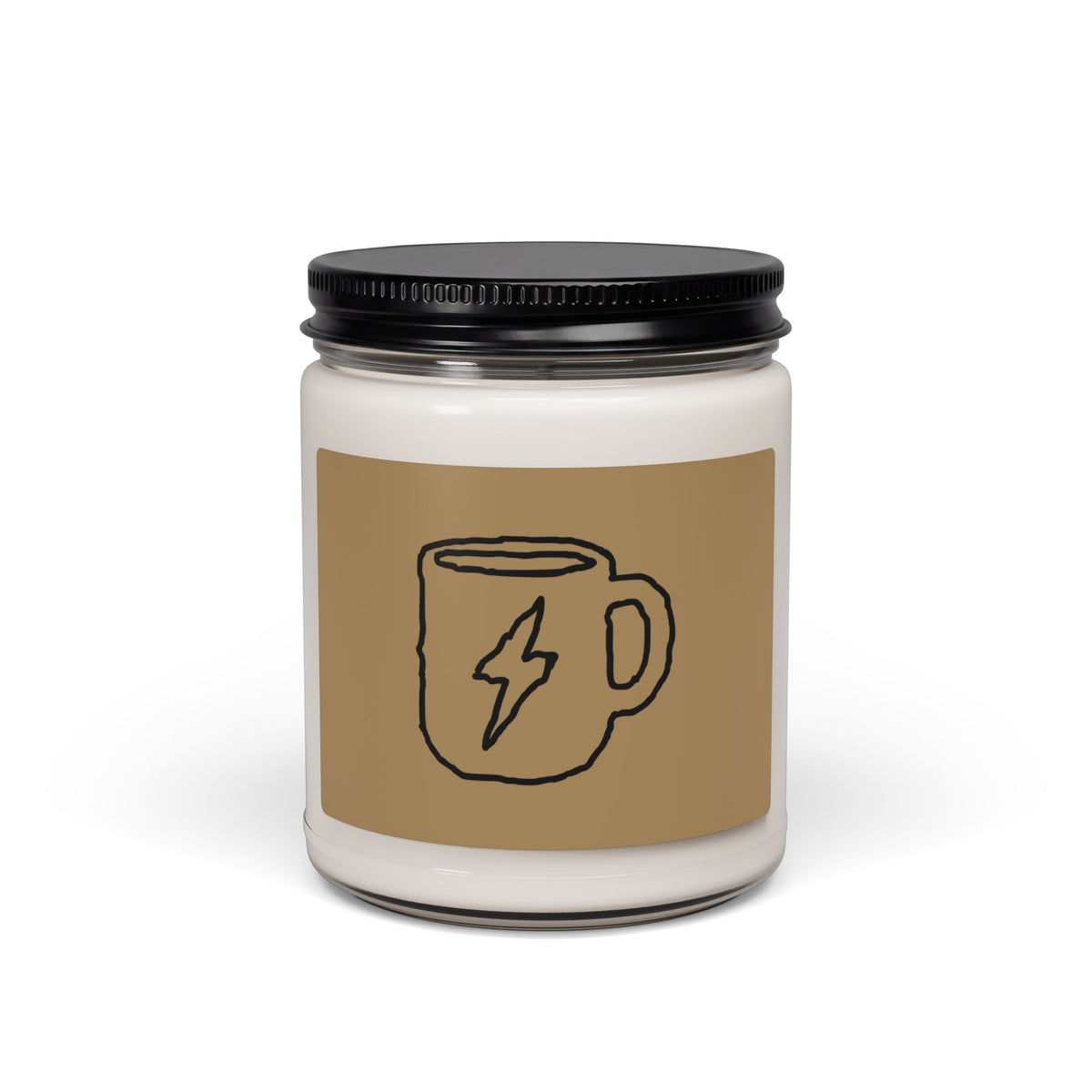 9oz Scented Soy Candle — Coffee Mug with Lightning Bolt Design