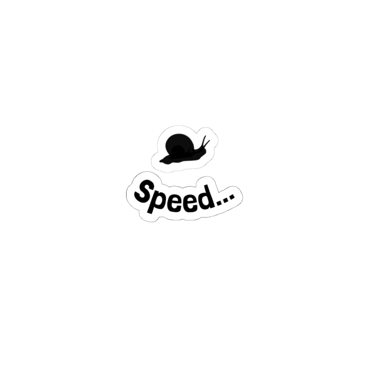 Snail 'Speed...' Kiss-Cut Sticker — Funny Slowpoke Laptop Decal