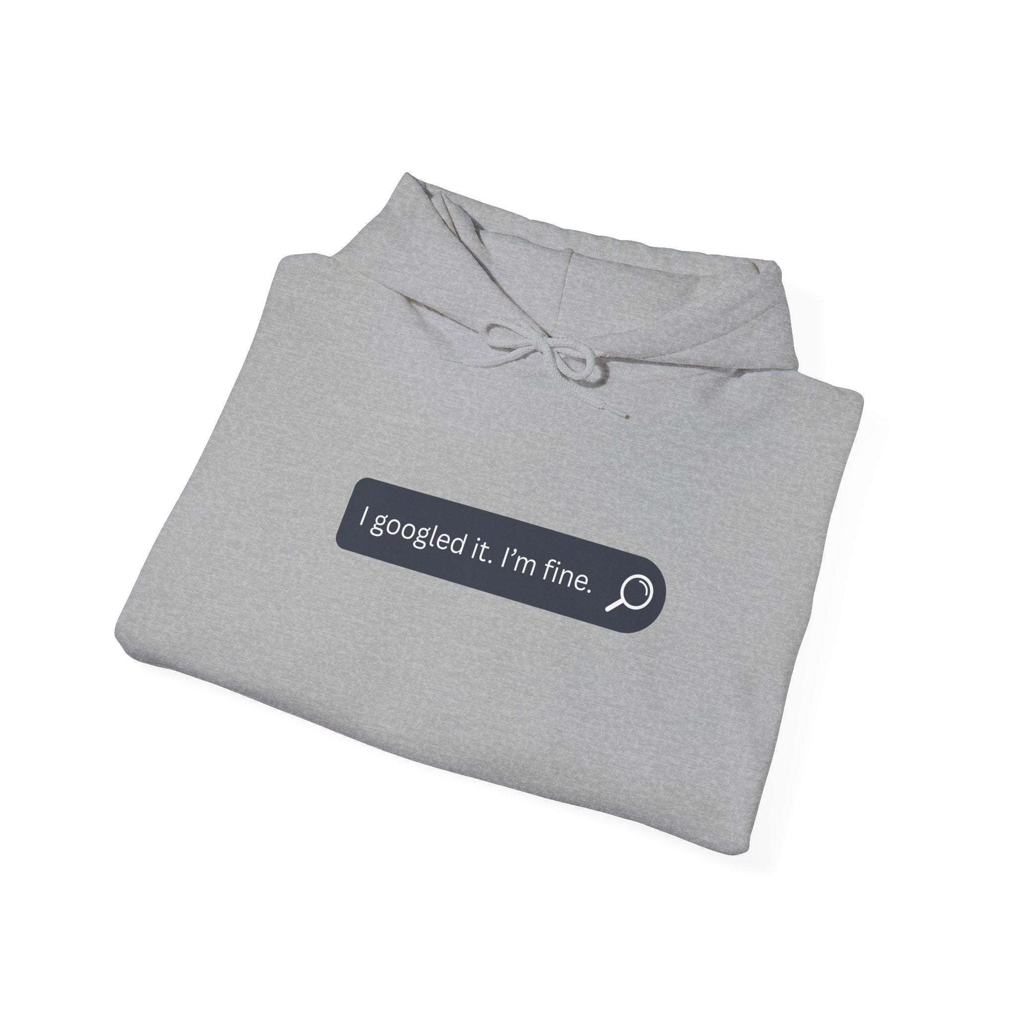 Hoodie — "I googled it, I'm fine." Search Bar Graphic Pullover
