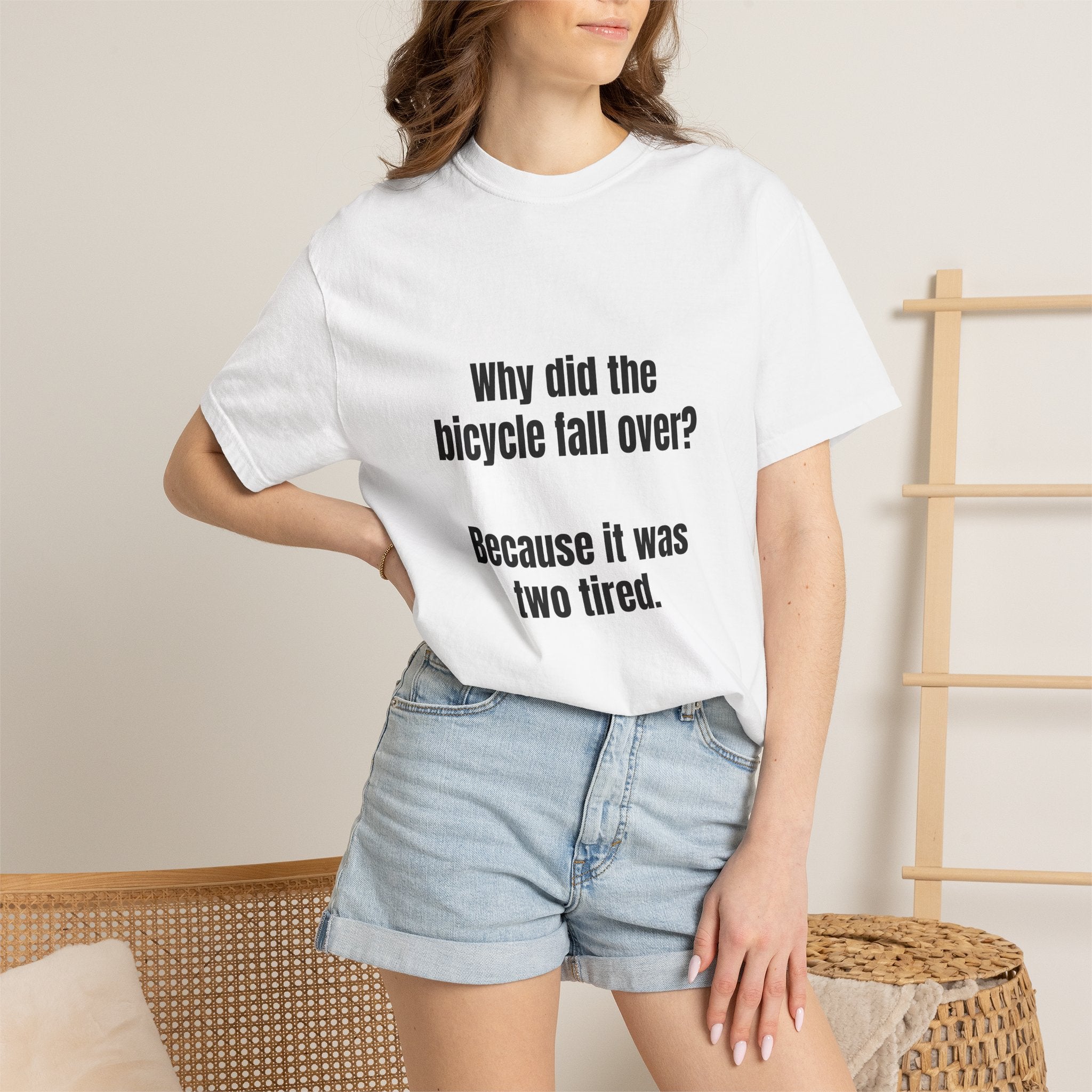 Two Tired Bicycle Joke T-Shirt
