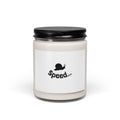 Scented Soy Candle 9oz — 'Speed...' Snail Novelty Jar Candle (Funny, Relaxing Gift)