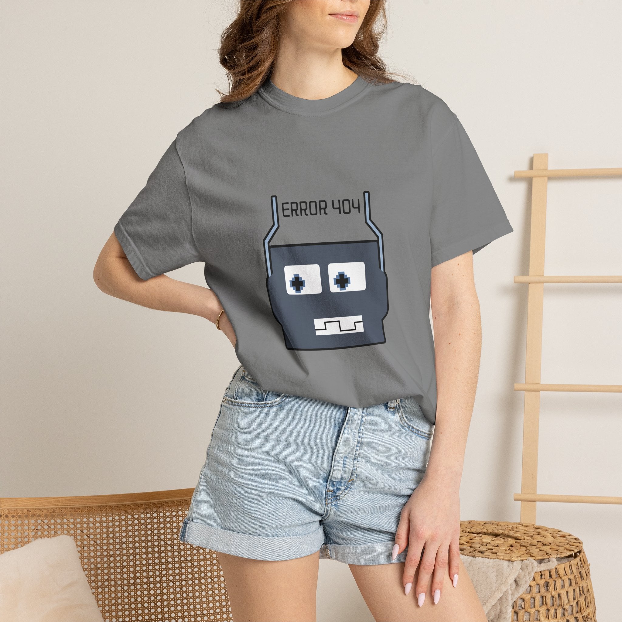 Error 404 Robot T-Shirt — Retro Tech Graphic Tee