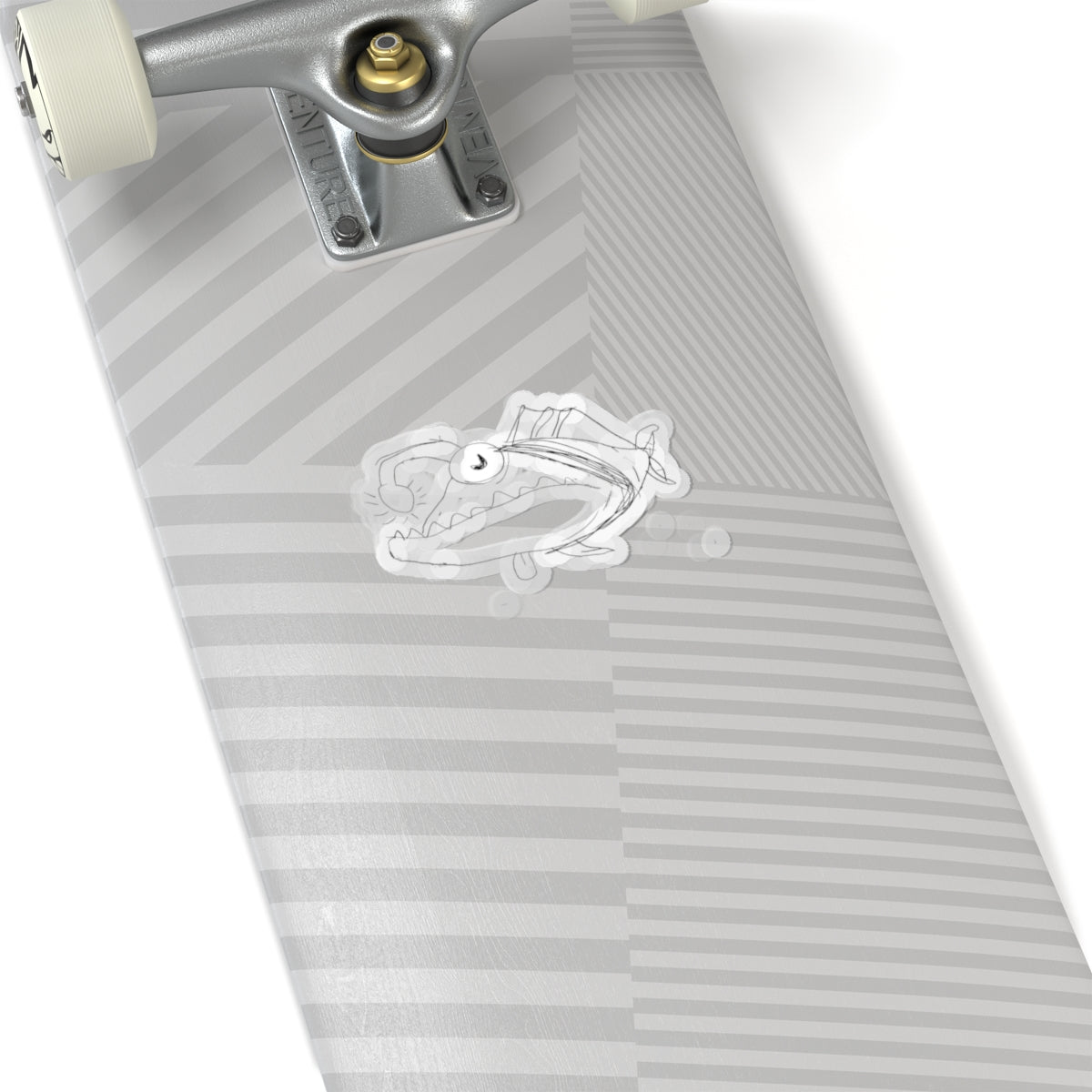 Anglerfish Sketch Kiss-Cut Sticker — Cute Deep-Sea Ocean Decal for Laptops & Gear