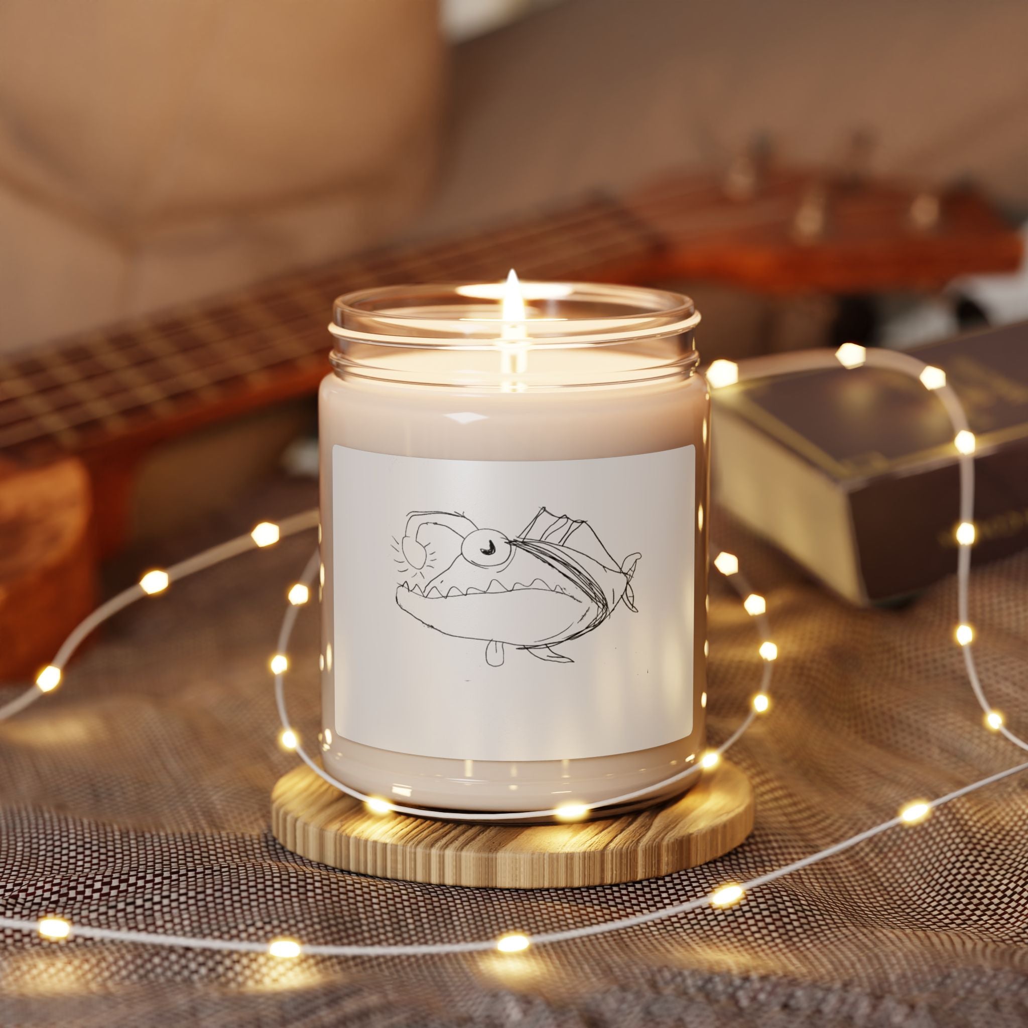 Soy Candle — Angler Fish Sketch Scented Candle, 9oz