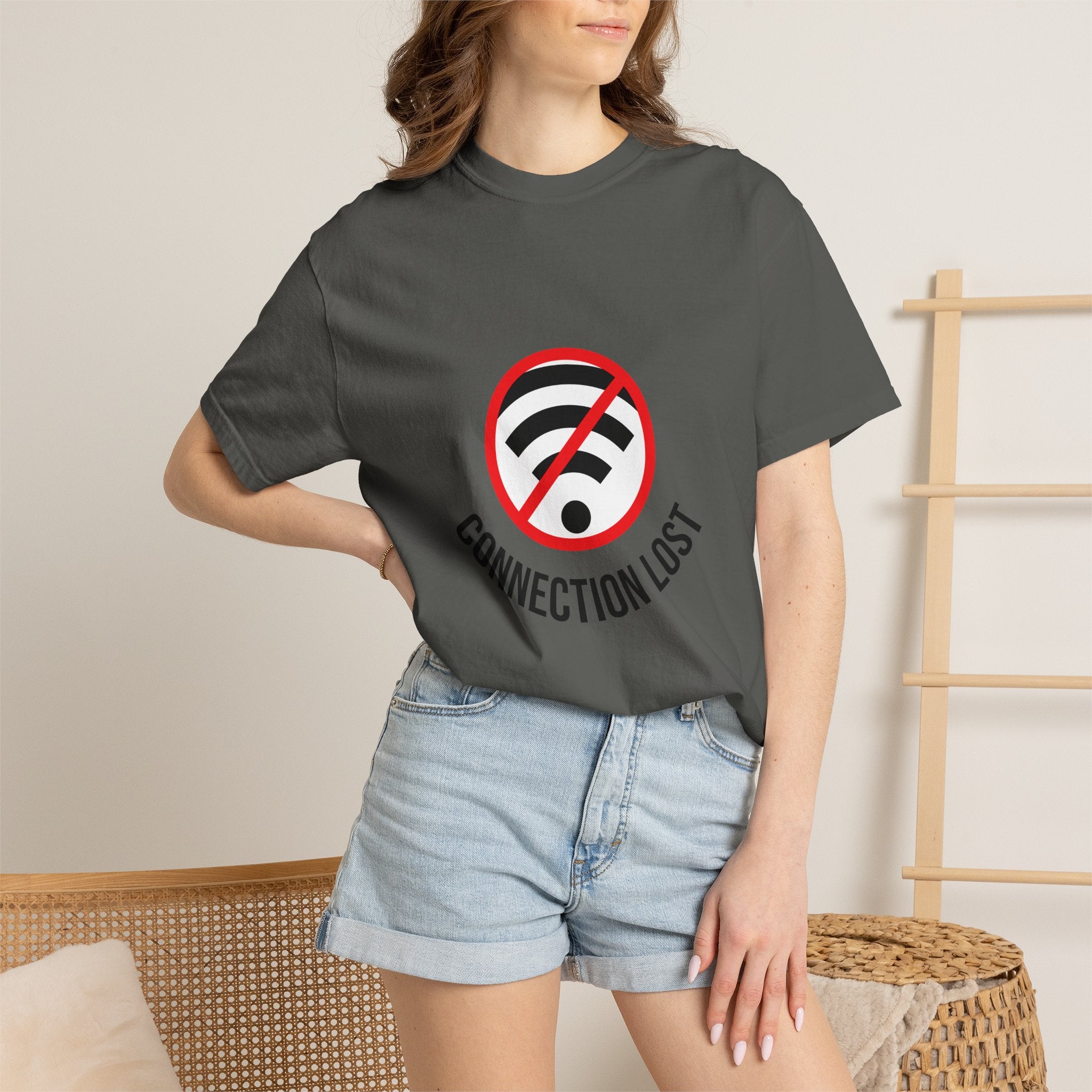 Connection Lost T-Shirt — Retro No WiFi Graphic Tee
