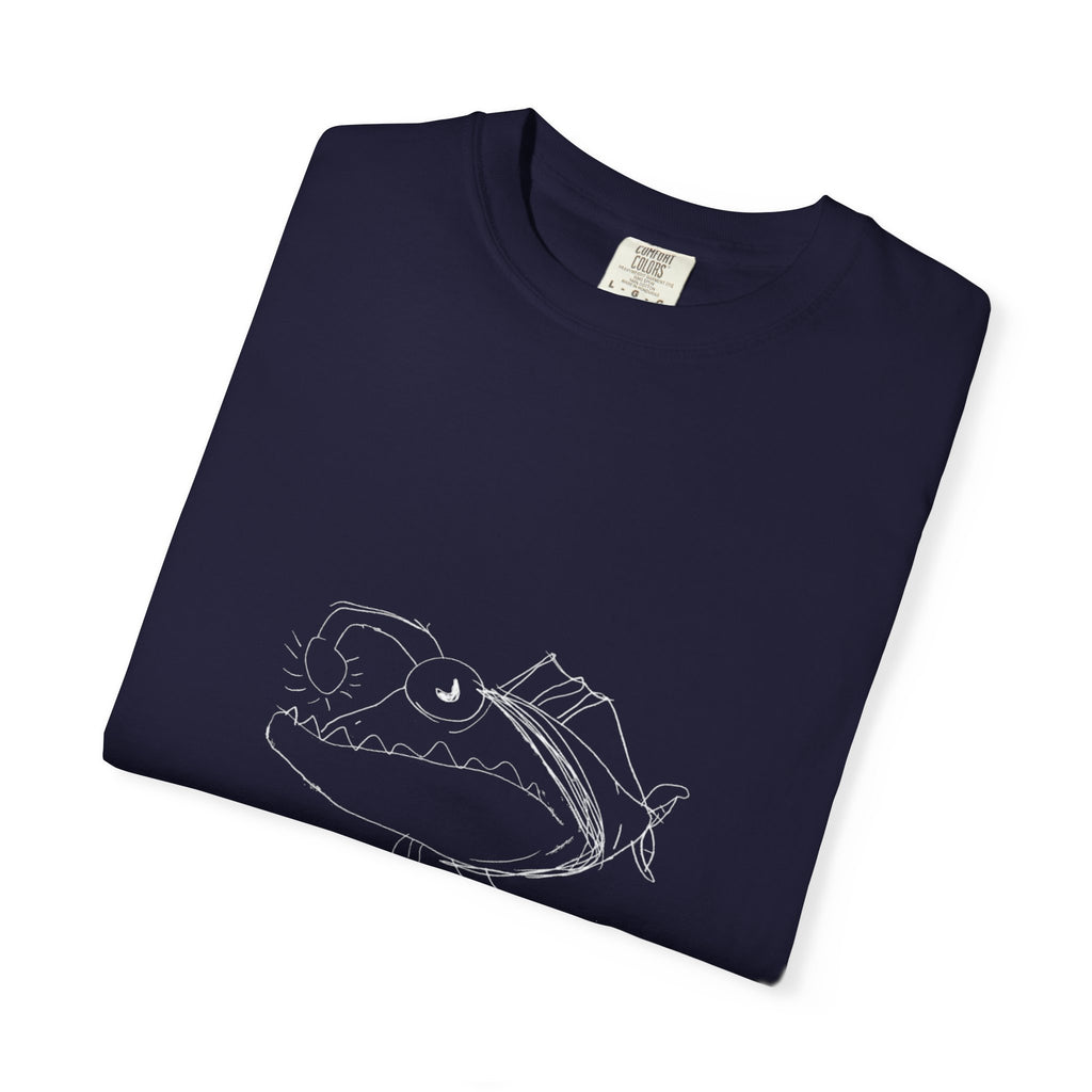 Graphic T-Shirt — Minimal Line Fish Illustration Tee