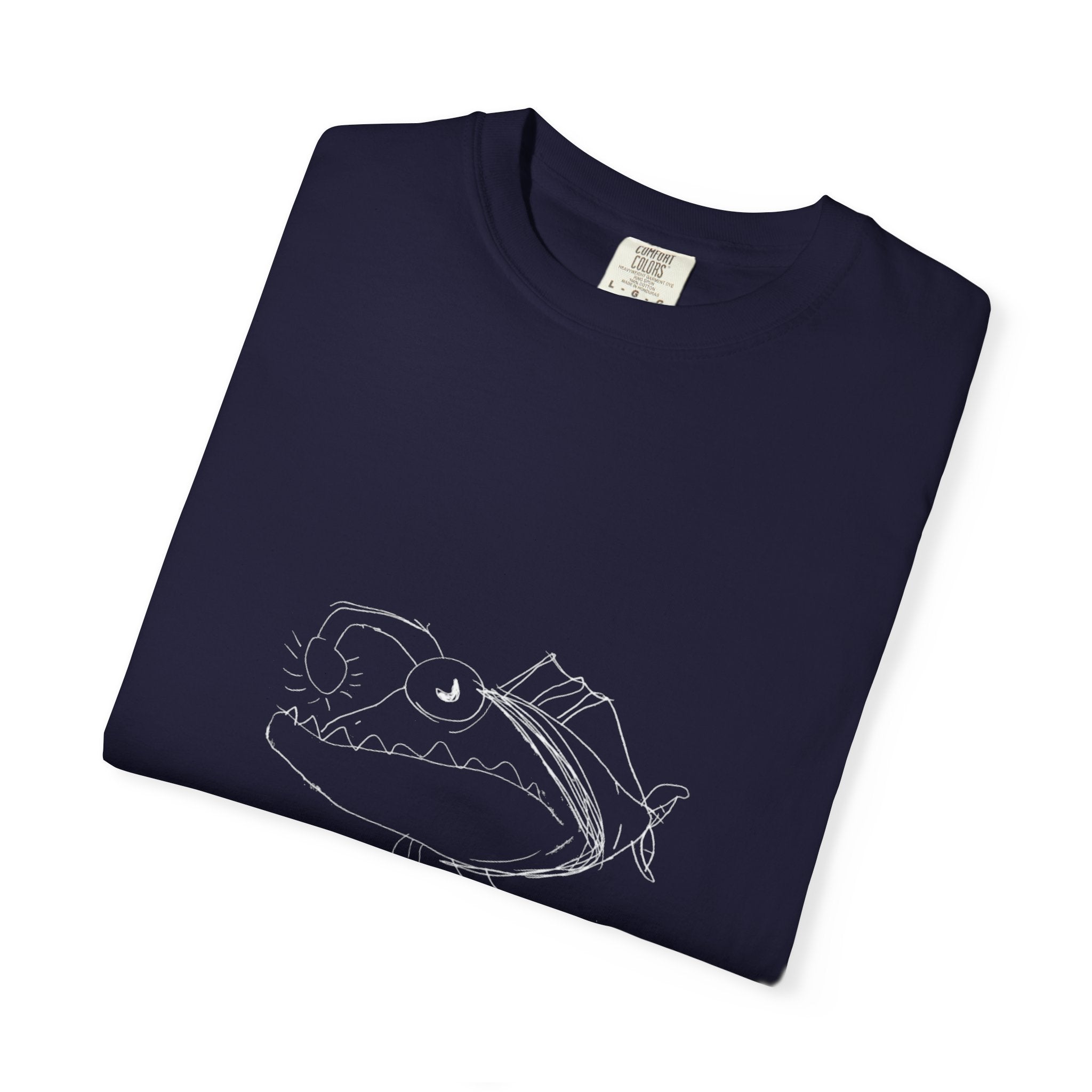 Graphic T-Shirt — Minimal Line Fish Illustration Tee