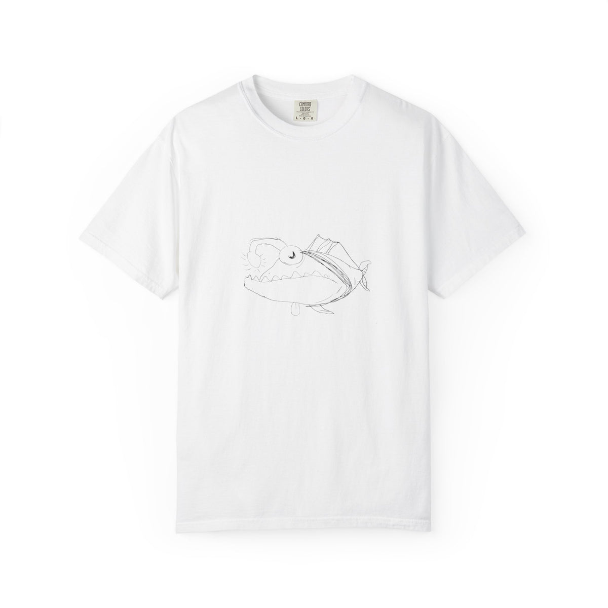 Graphic T-Shirt — Minimal Angler Fish Illustration Tee