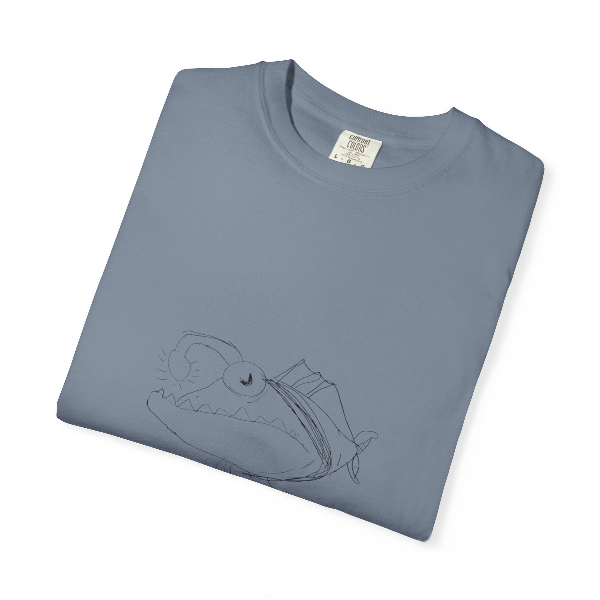 Graphic T-Shirt — Minimal Line Fish Illustration Tee