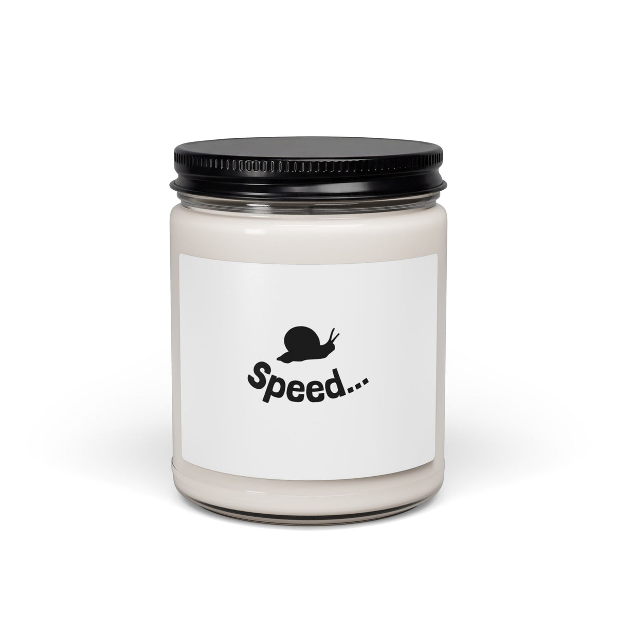 Scented Soy Candle 9oz — 'Speed...' Snail Novelty Jar Candle (Funny, Relaxing Gift)