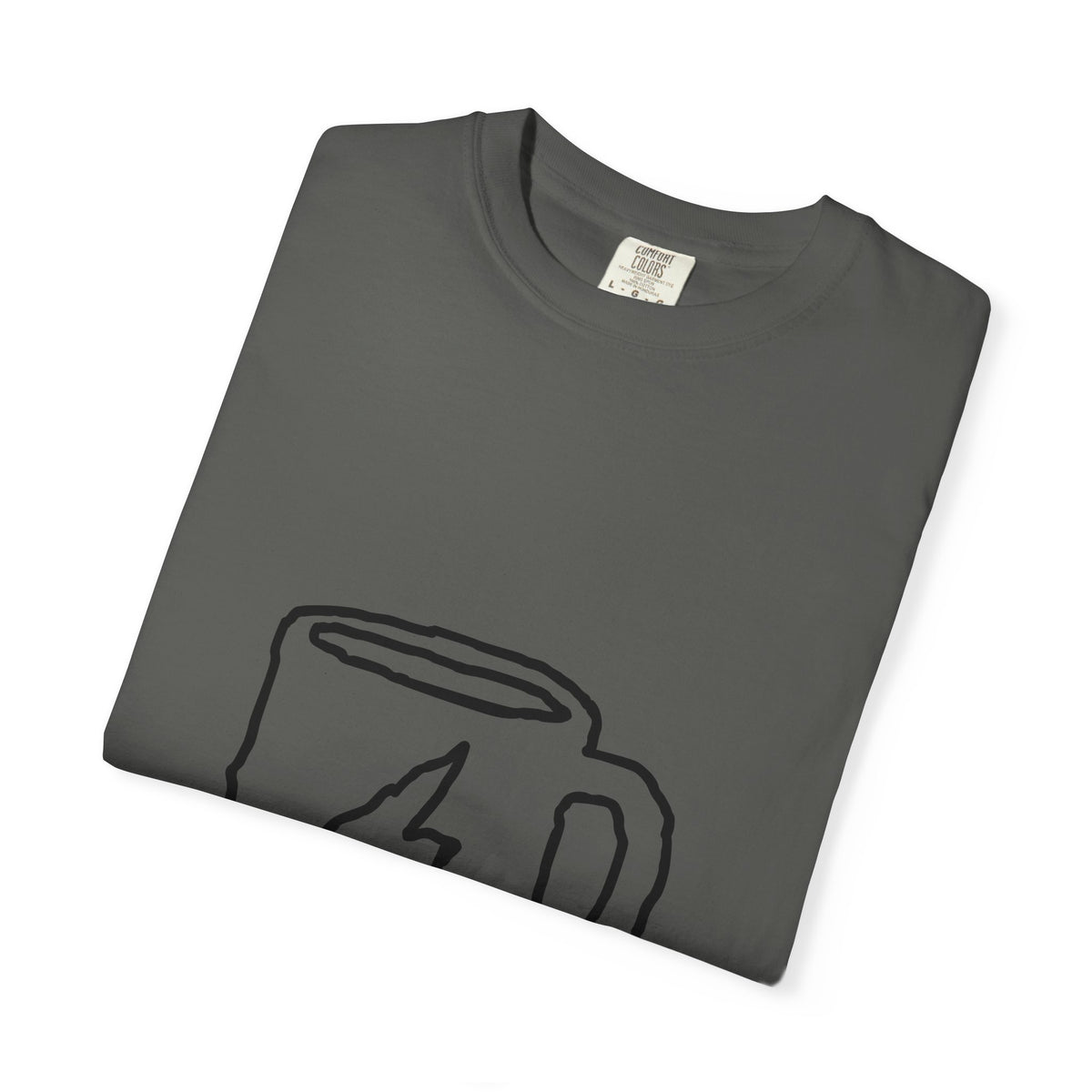 Coffee Bolt T-Shirt — Minimal Hand-Drawn Mug Graphic