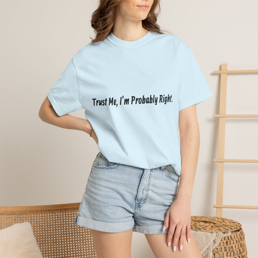 Trust Me I'm Probably Right T-Shirt — Funny Sarcastic Graphic Tee