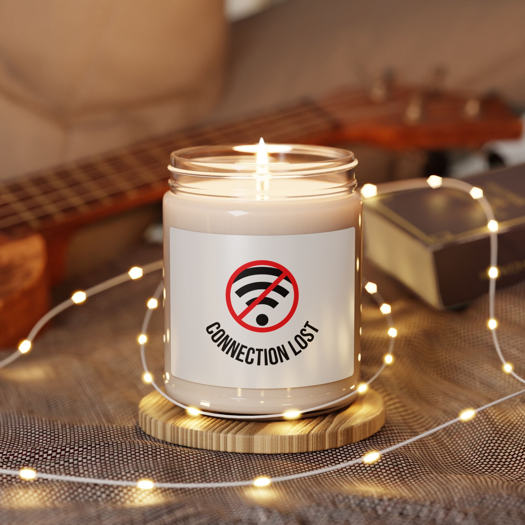 9oz Soy Candle — “Connection Lost” Wi‑Fi Off Relaxation Scented Candle