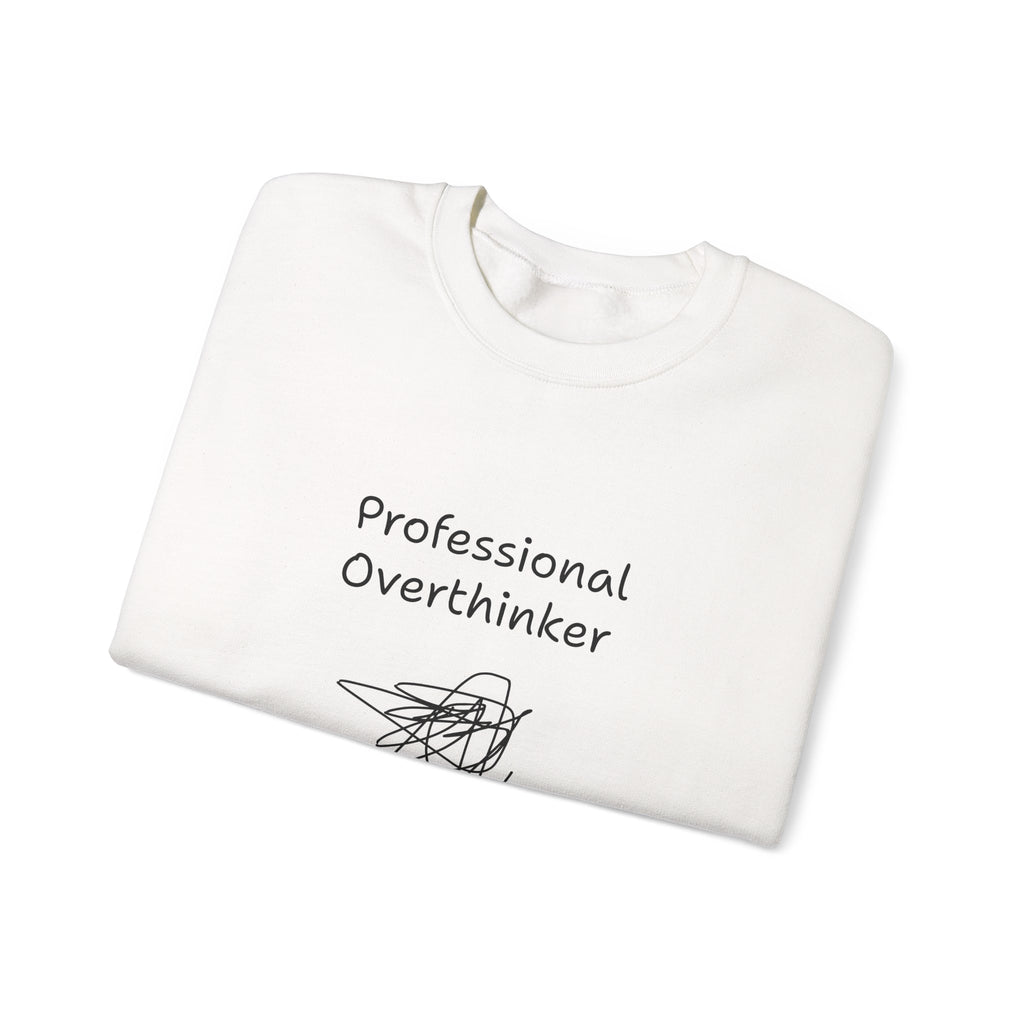 Sweatshirt — "Professional Overthinker" Minimal Graphic Crewneck