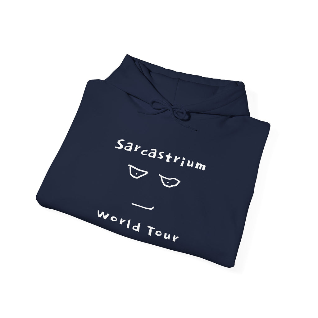 Sarcastrum World Tour Hoodie – Funny Minimalist Sarcasm Pullover