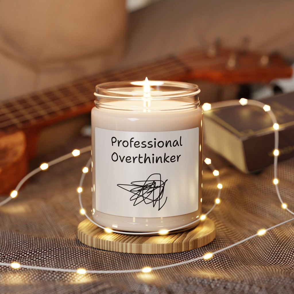 Professional Overthinker Scented Soy Candle – 9oz Relaxing Gift for Worriers