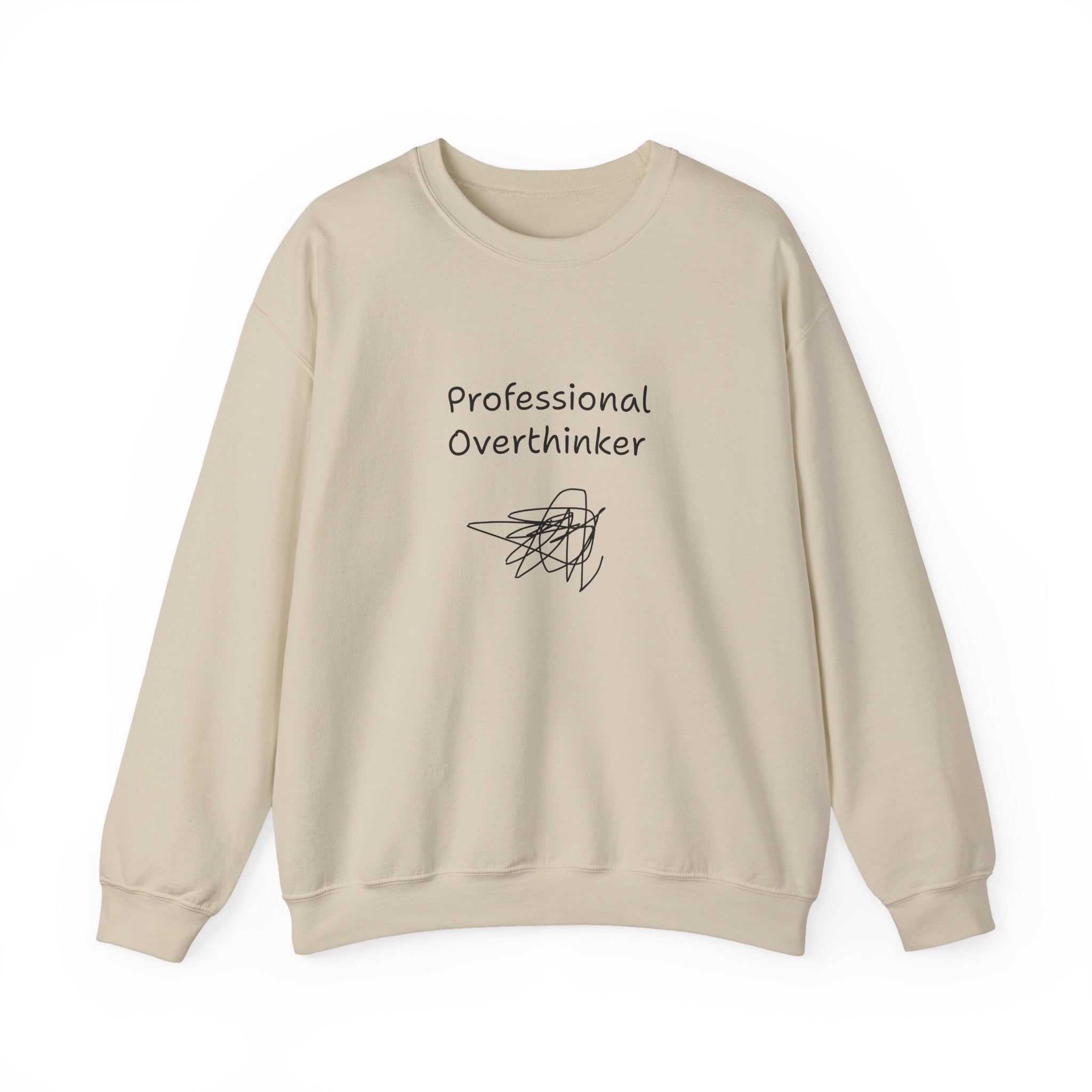 Sweatshirt — "Professional Overthinker" Minimal Graphic Crewneck