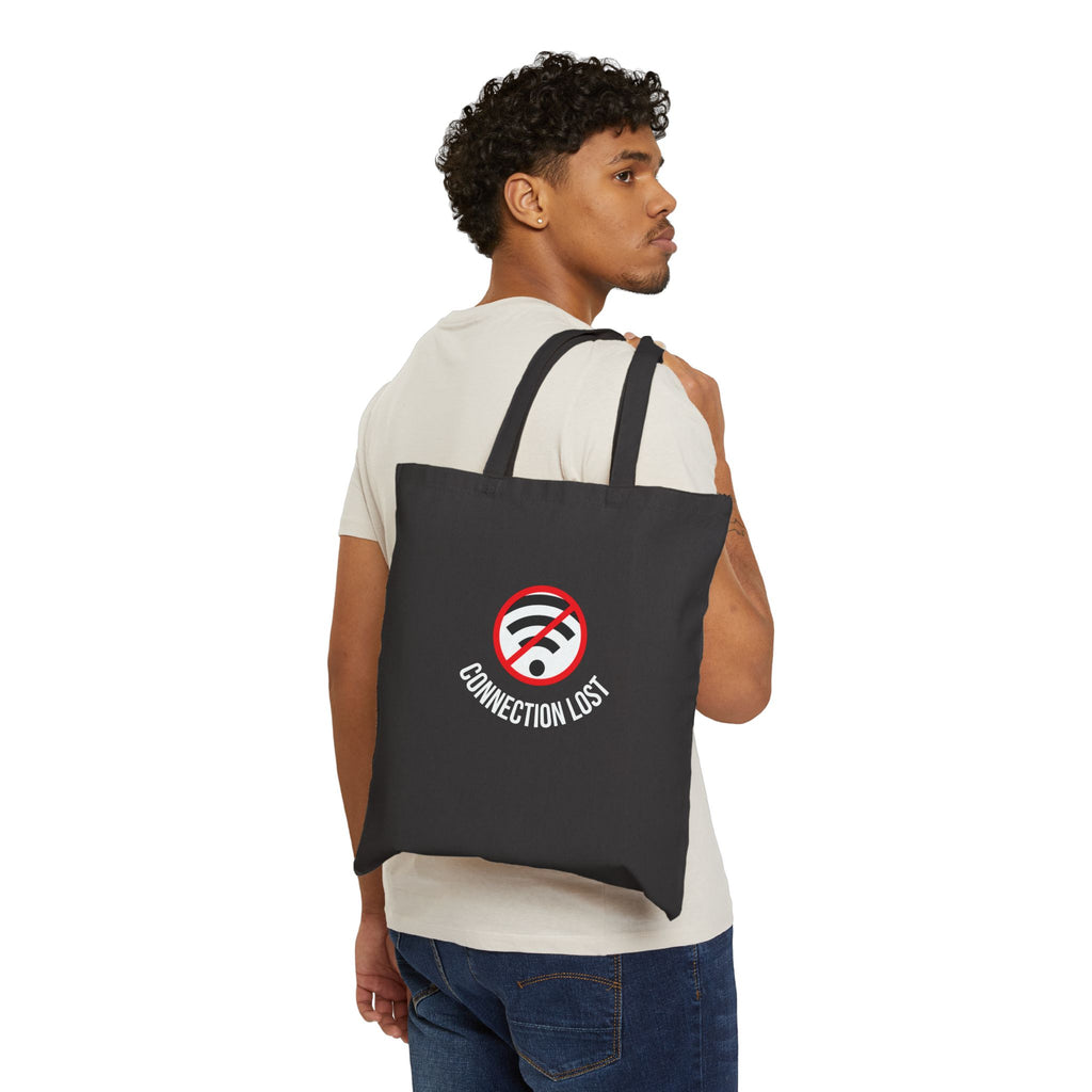 Tote Bag — “Connection Lost” Wi‑Fi No Signal Canvas Tote