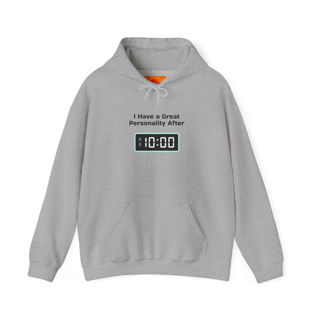 Hoodie — “I Have a Great Perspective” Alarm Clock Graphic Hoodie (10:00)