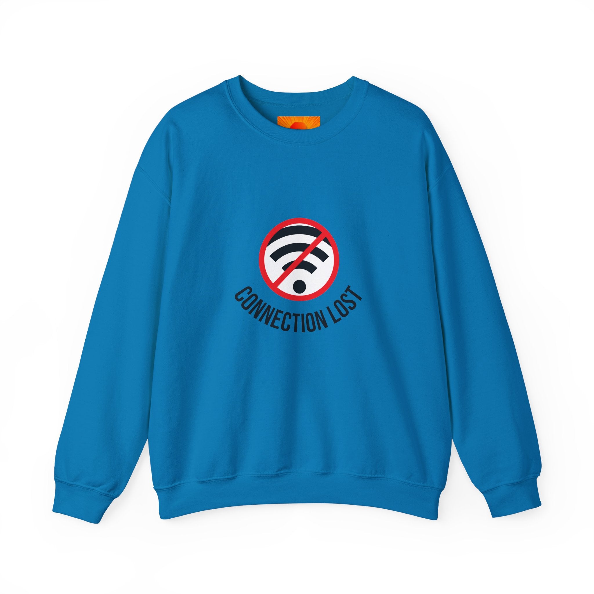 Crewneck Sweatshirt — "Connection Lost" No WiFi Retro Signal Graphic