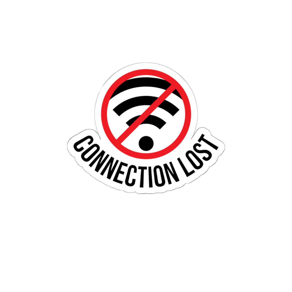Connection Lost Sticker — No WiFi Laptop Decal