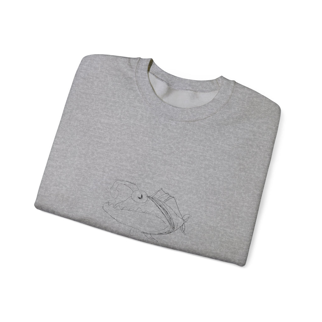 Minimal Crescent Moon Crewneck Sweatshirt — Tiny Constellation Graphic
