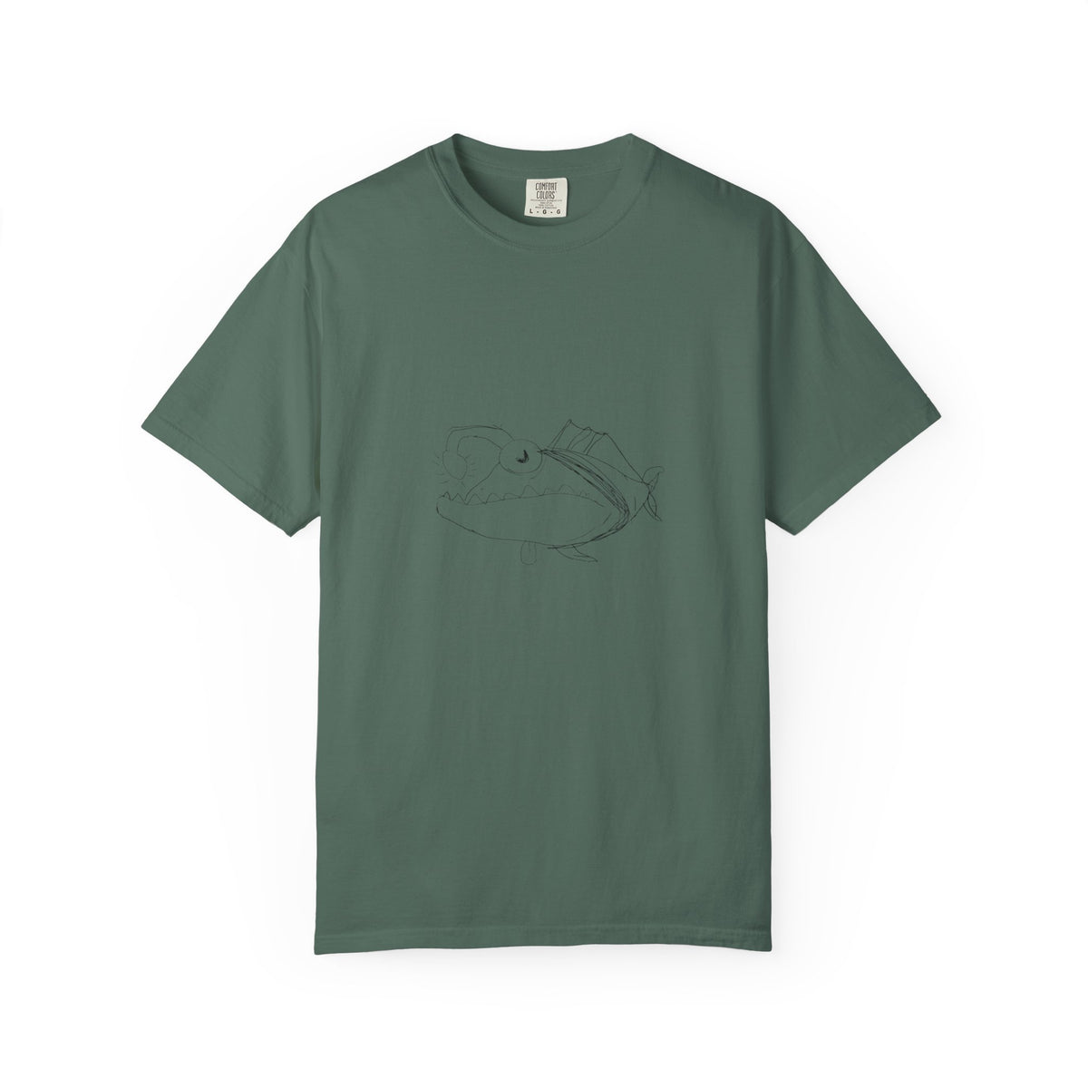 Graphic T-Shirt — Minimal Angler Fish Illustration Tee