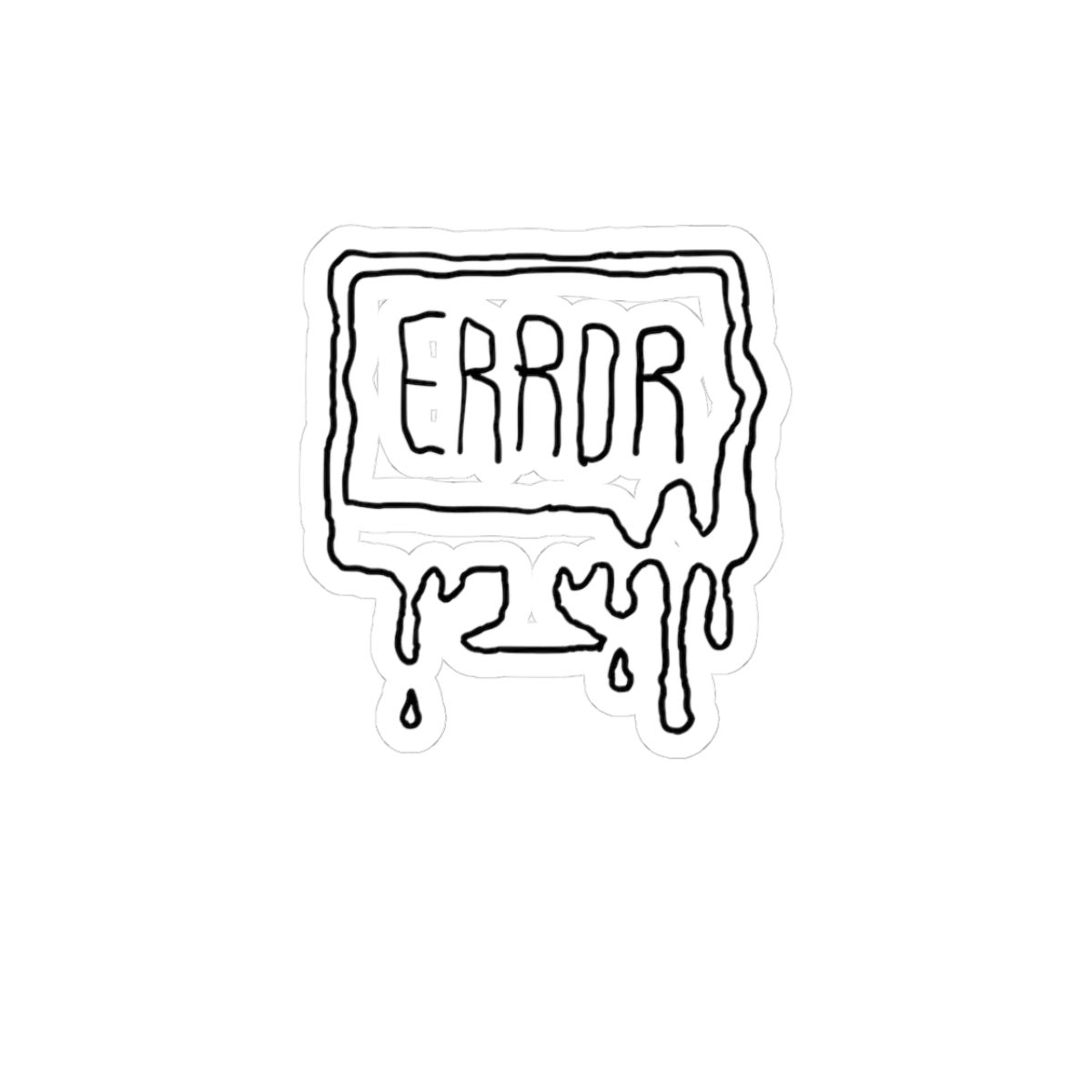Error Drip Sticker — Melting Computer Aesthetic Laptop Decal