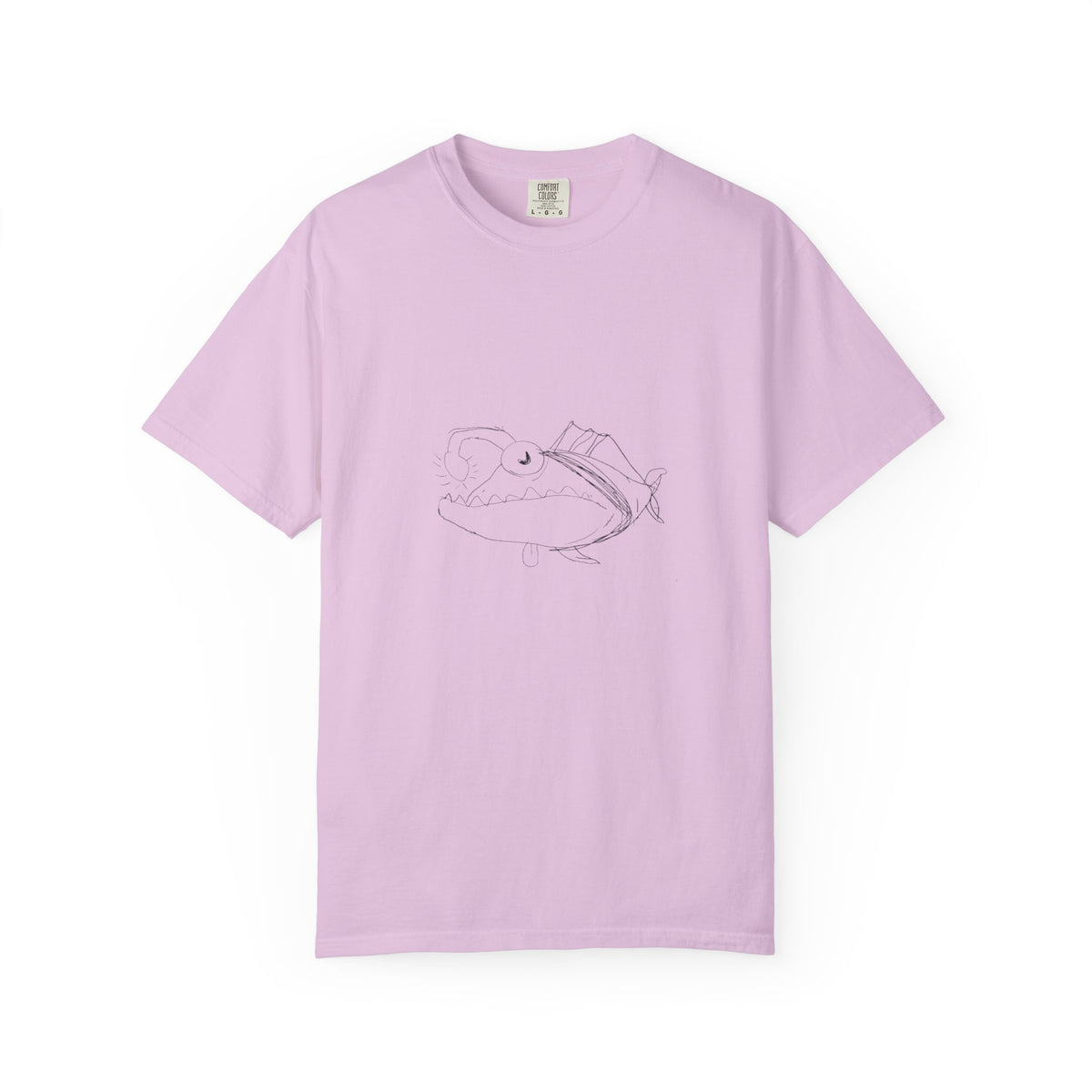 Graphic T-Shirt — Minimal Angler Fish Illustration Tee