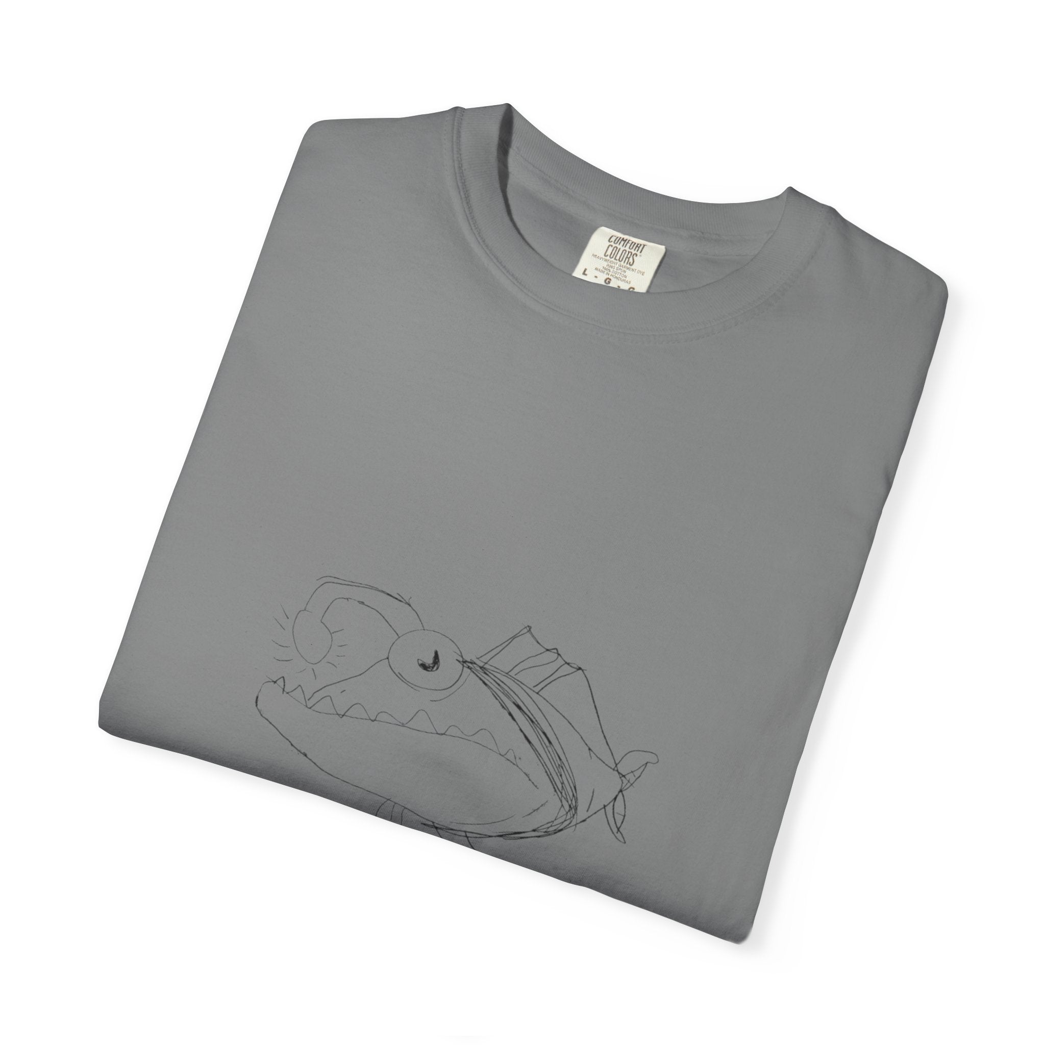 Graphic T-Shirt — Minimal Line Fish Illustration Tee