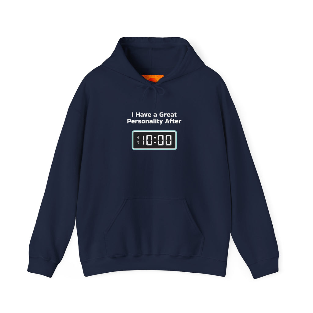 Hoodie — “I Have a Great Perspective” Alarm Clock Graphic Hoodie (10:00)