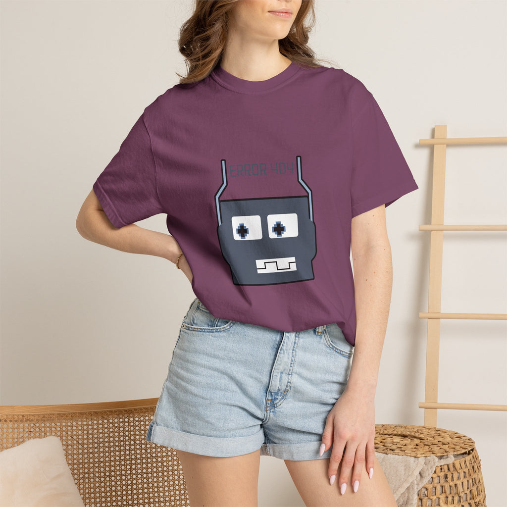 Error 404 Robot T-Shirt — Retro Tech Graphic Tee