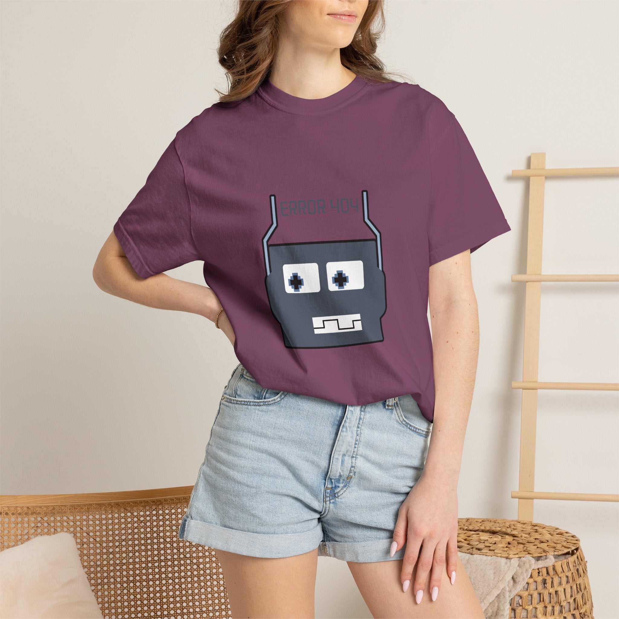 Error 404 Robot T-Shirt — Retro Tech Graphic Tee
