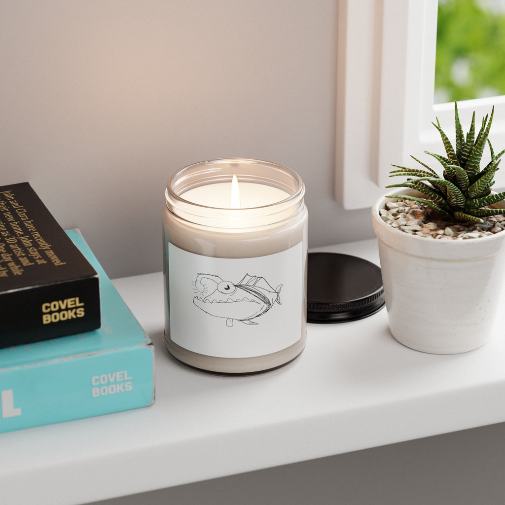 Soy Candle — Angler Fish Sketch Scented Candle, 9oz