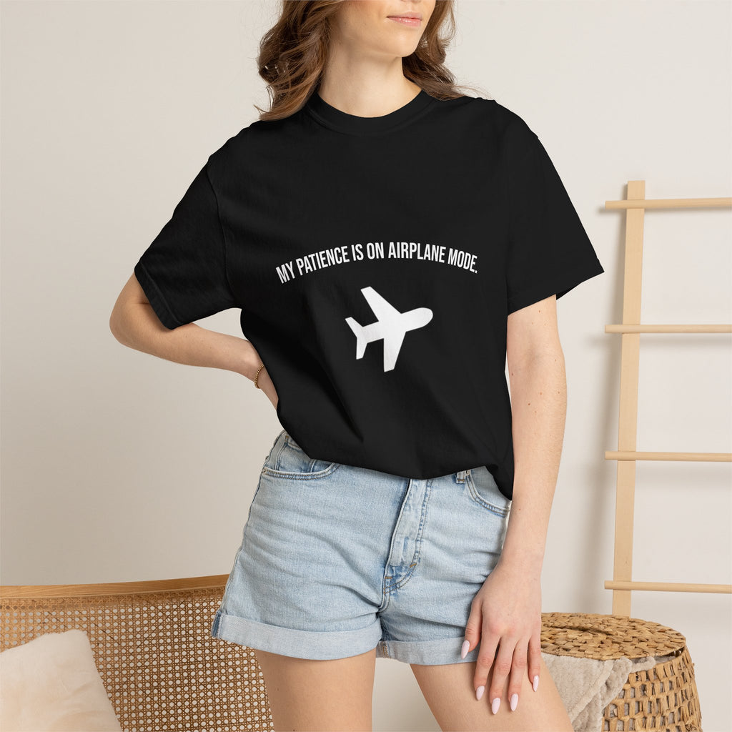 Airplane Mode T-Shirt - "My Patience Is On Airplane Mode" Travel Tee