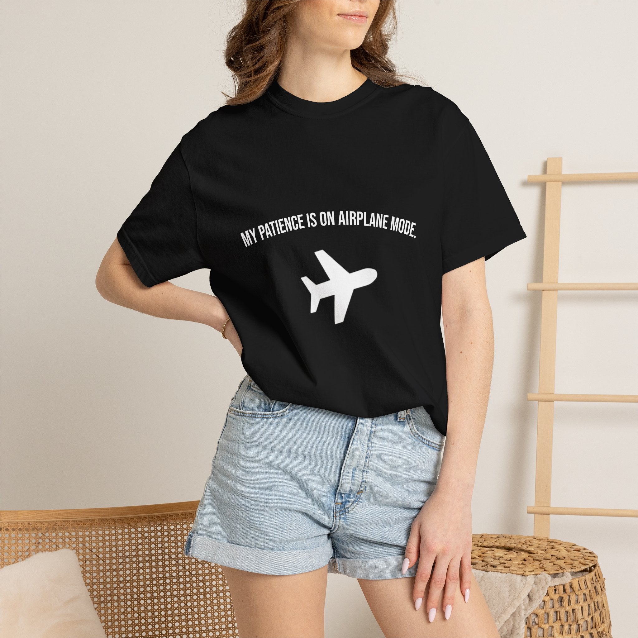 Airplane Mode T-Shirt - "My Patience Is On Airplane Mode" Travel Tee