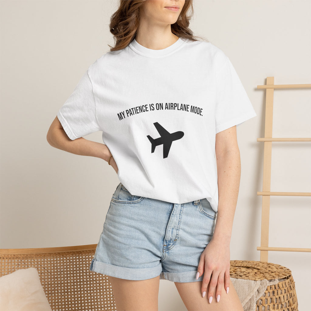 Airplane Mode T-Shirt - "My Patience Is On Airplane Mode" Travel Tee