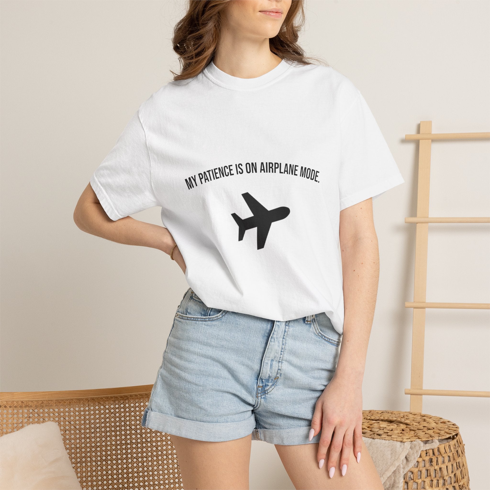 Airplane Mode T-Shirt - "My Patience Is On Airplane Mode" Travel Tee